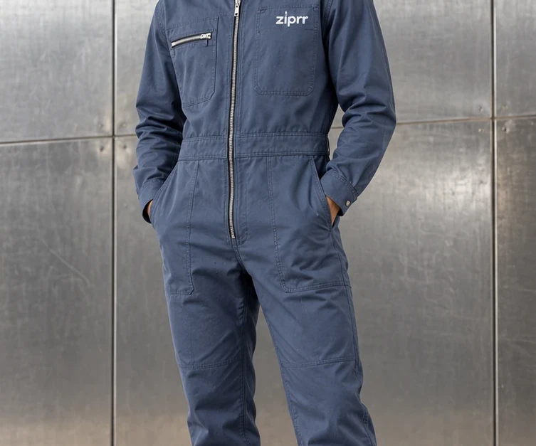 Slate Blue Technical Jumpsuit
